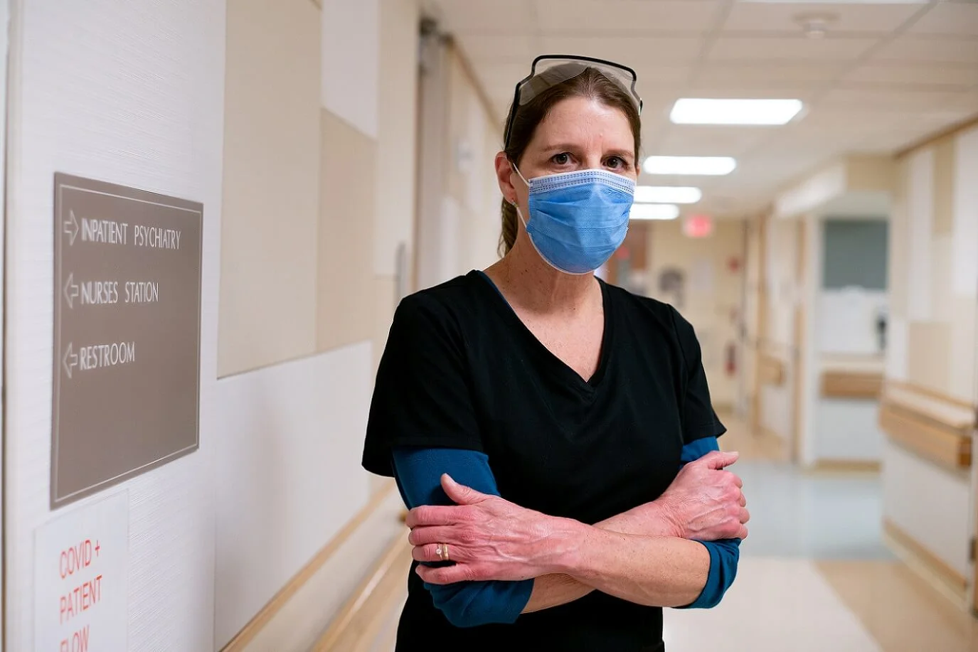 Nurse in a hallway