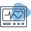 Heart Icon with EKG Lines within a Diagnostic Monitor