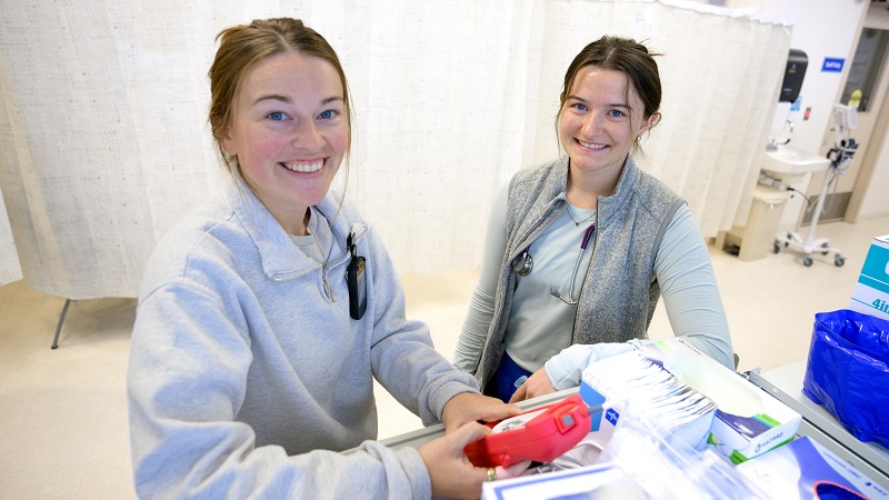 Two Bassett Nurses smiling at the camera