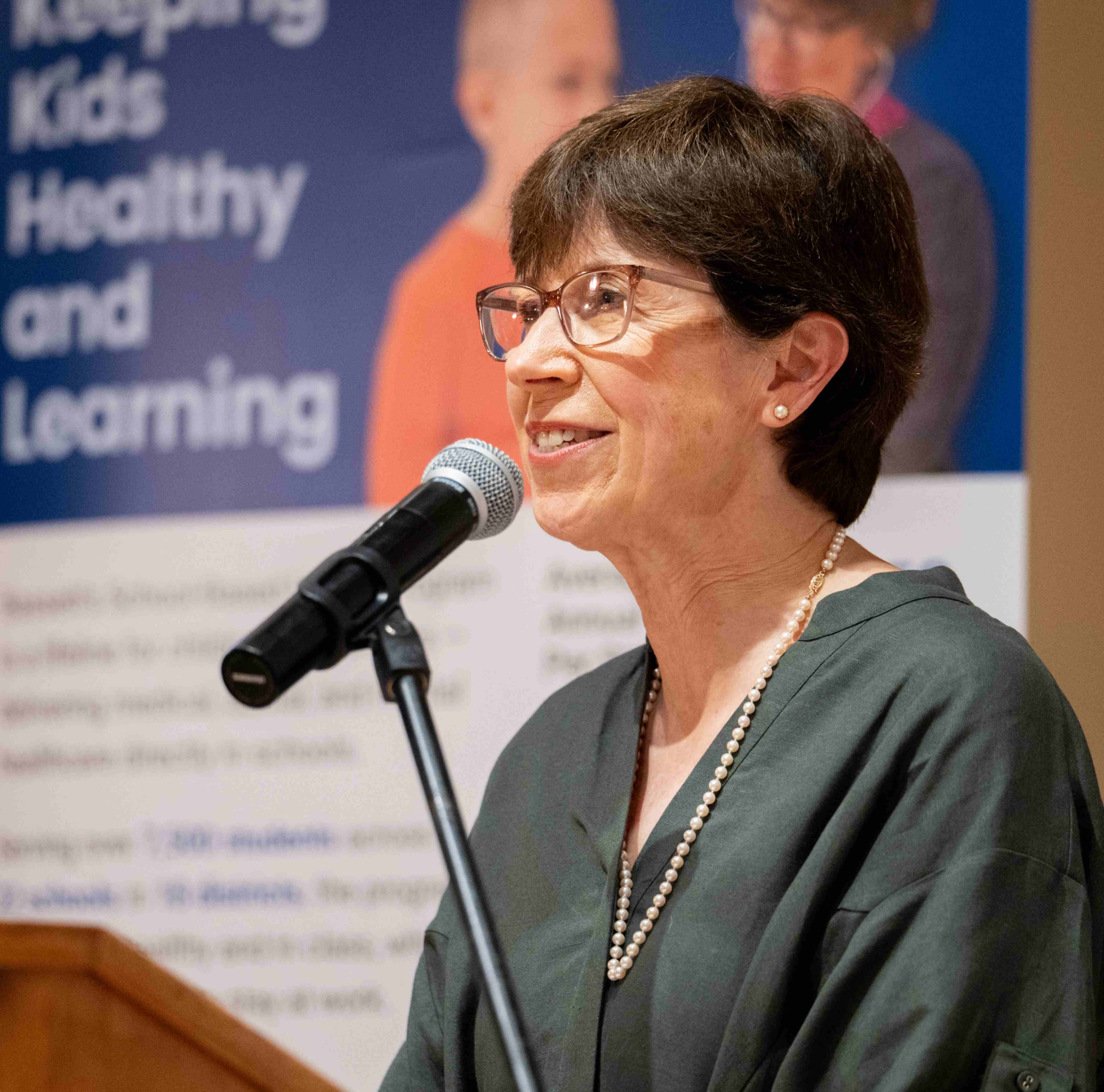 Jane Hamilton, Manager, School-Based Health Program Delivers Remarks 