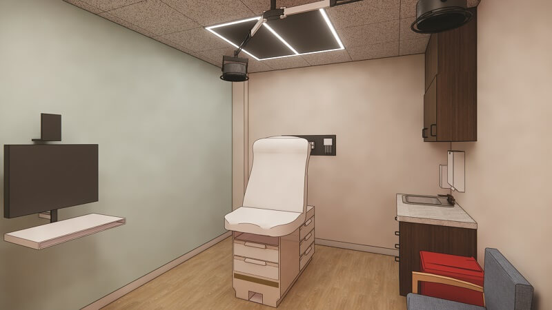 Procedure room rendering