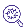 cancer cell under magnifying glass icon