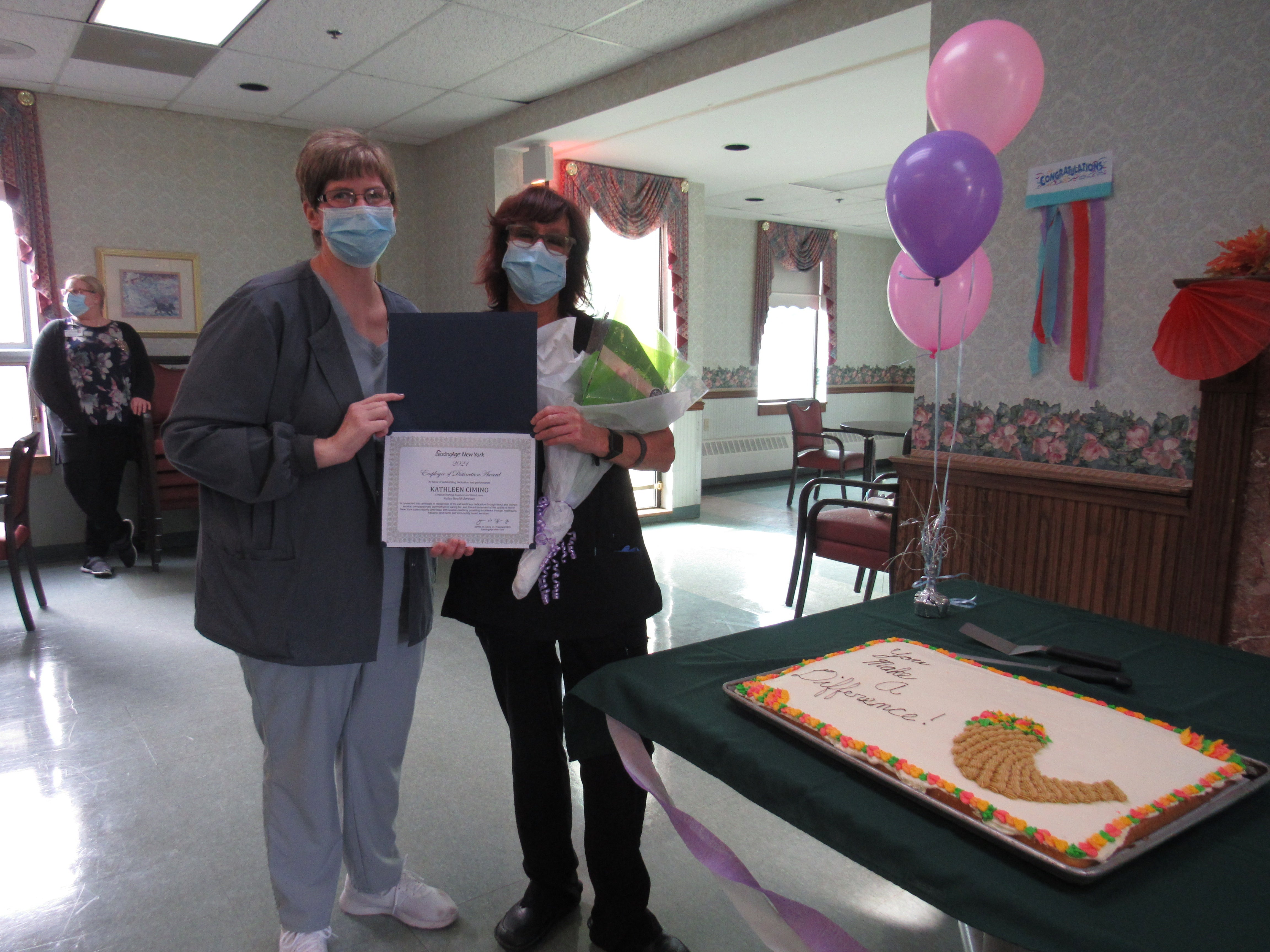 Kathy Cimino, CNA at VHS Receives Excellence Award