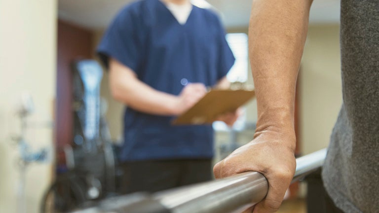 patient in rehab room
