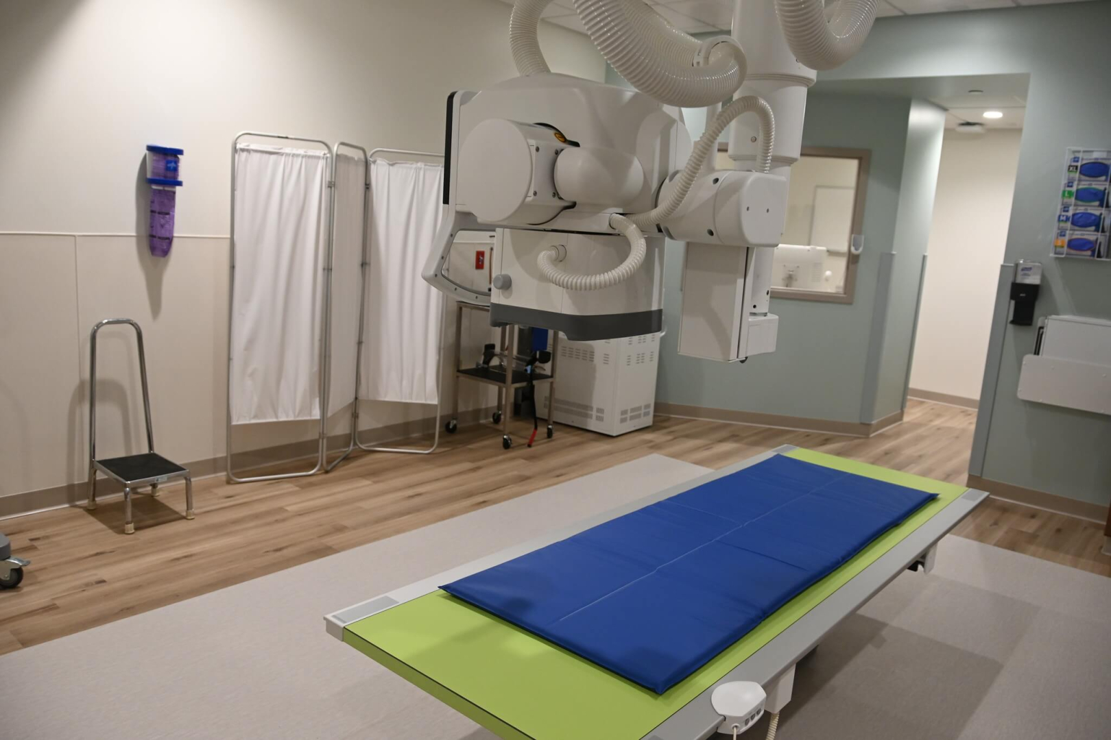 The X-ray machine installed at Bassett Healthcare Network’s new Convenient Care clinic.