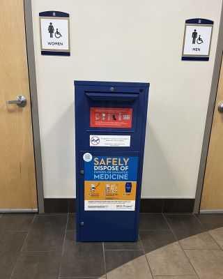 Collection Kiosk Between Restroom Doors